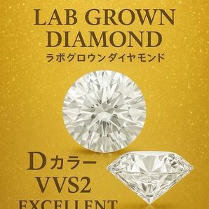 【新品未使用】ラボグロウンダイヤモンド 0.8ct DカラーVVS2 鑑定書付き