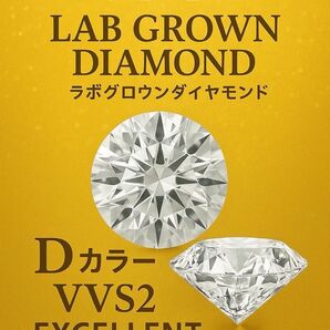 【新品未使用】ラボグロウンダイヤモンド1.03ct DカラーVVS2 鑑定書付き