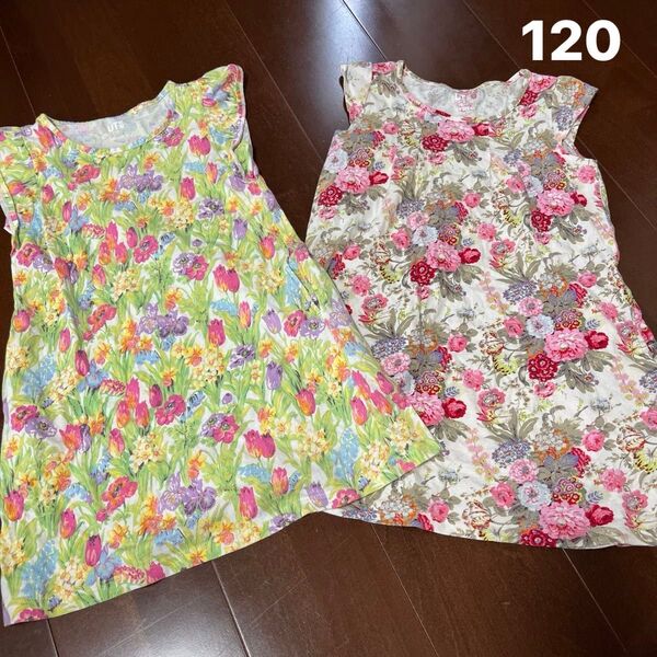 UNIQLO kids ノースリーブワンピース 120 2点