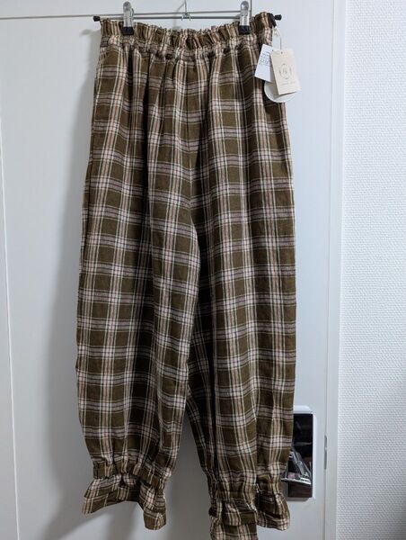 サマンサモスモス【新品未使用品】裾絞りタータンチェック柄ペチパンツ