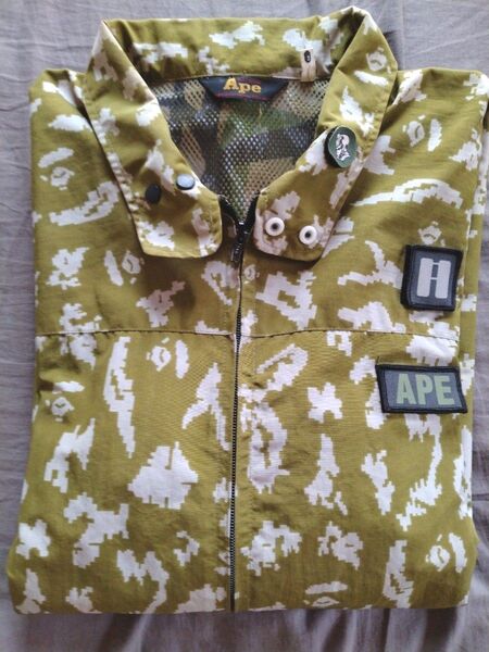 APE レインジャケット Lサイズ 松潤着用 デジカモNYLON RAIN JACKET DEGITAL CAMOUFLAGE