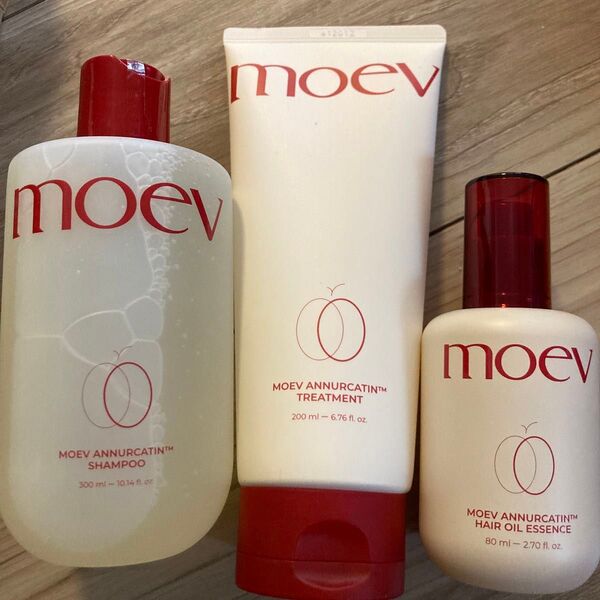 MOEVモエブ3点 ヘアオイルエッセンス, アヌカチンシャンプー,トリートメント