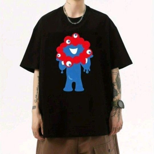 〈大阪・関西万博〉EXPO2025 Tシャツ ミャクミャク ブラック レディース M 半袖 オーバーサイズ