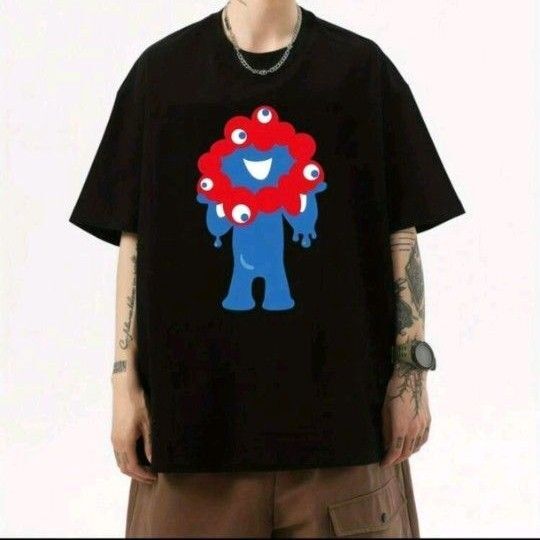 〈大阪・関西万博〉EXPO2025 Tシャツ ミャクミャク ブラック レディース M 半袖 オーバーサイズ