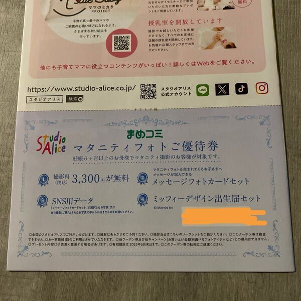 スタジオアリス マタニティ マタニティフォト 優待券 全国