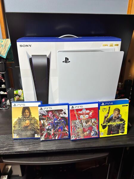 PlayStation5 PS5 CUH-1000A ディスクドライブ プレイステーション5 ソニー ソフト4本つき