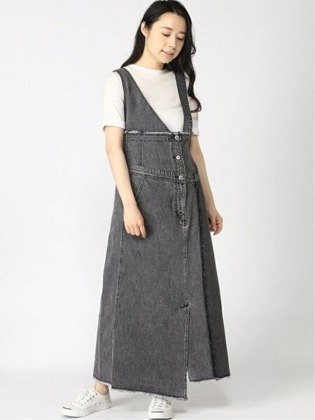 ケミカルデニムワンショルOP PAGEBOY ページボーイ ワンピース・ドレス その他のワンピース・ドレス ブラック
