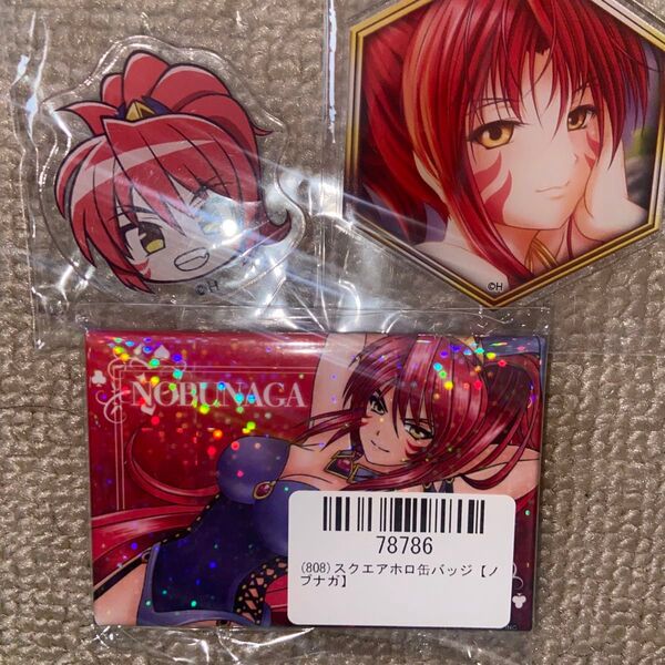 戦国乙女 織田ノブナガ 缶バッジ アクリルマグネット フェイスピンバッジ ぱちくじ