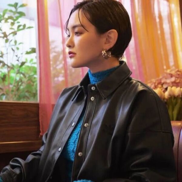 【美品】adidas LEATHER TRACK JACKET フェイクレザージャケット ALWAYS ORIGINAL