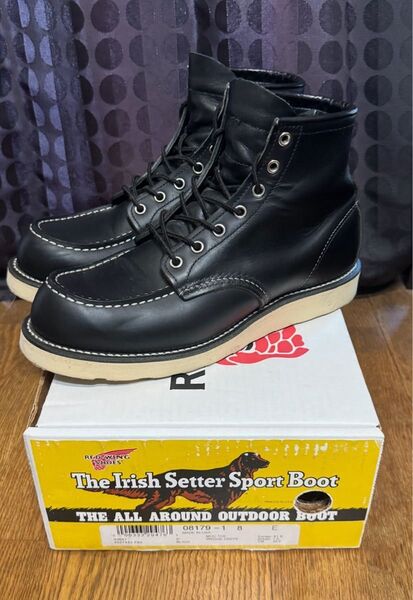 復刻犬タグ 8179 レッドウィング US8E 黒ブーツ 箱付 REDWING レッドウィング アイリッシュセッター
