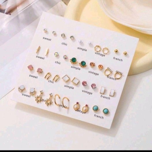 ピアス 豪華20点セット 花 パール ハート 【D1】大量 たくさん まとめ売り ピアス アクセサリー ゴールド