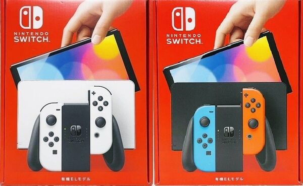 【新品未開封】2台セット任天堂 Nintendo Switch 有機ELモデル ホワイト+ネオンブルー ニンテンドースイッチ