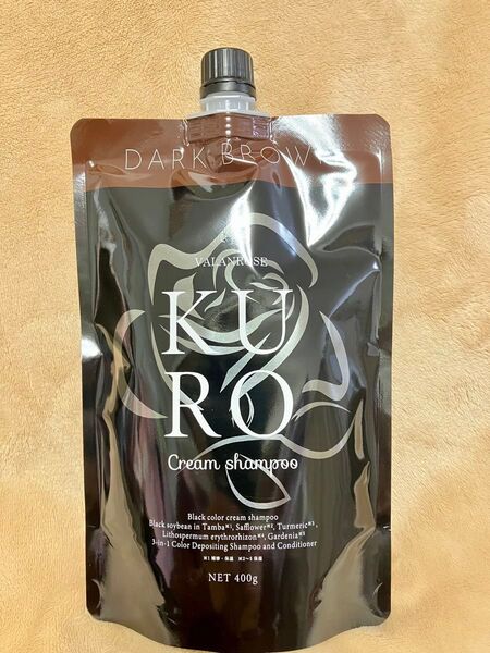 バランローズKUROクリームシャンプー ダークブラウン VALANROSE 白髪染め ヘアカラークリームシャンプー