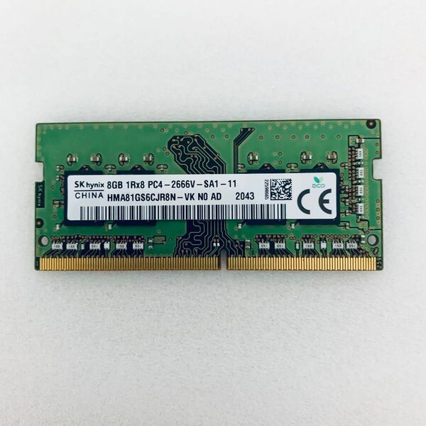 SK hynix ノートパソコン用メモリ PC4-2666V 8GB 中古品