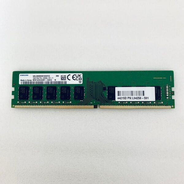 SAMSUNG サーバワークステーション用メモリー DDR4 16GB PC4-3200AA の中古品