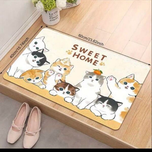モフサンド mofusand 室内用玄関マット 猫 インテリア 60×40cm