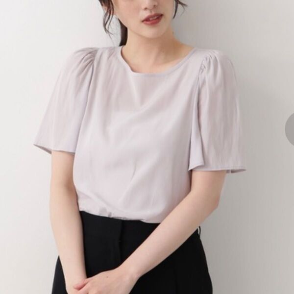 NATURAL BEAUTY BASIC割繊フレアスリーブブラウス¥5,500