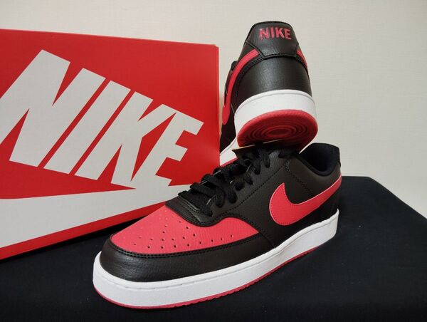 新品29cmナイキコートビジョンレッドブラックCOURTVISIONエアフォース1AF1好きにNIKEメンズスニーカー
