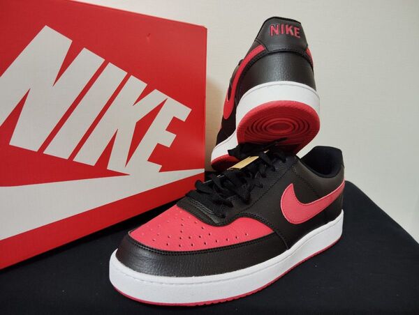 新品29.5cmナイキコートビジョンレッドブラックCOURTVISIONエアフォース1AF1好きにNIKEメンズスニーカー