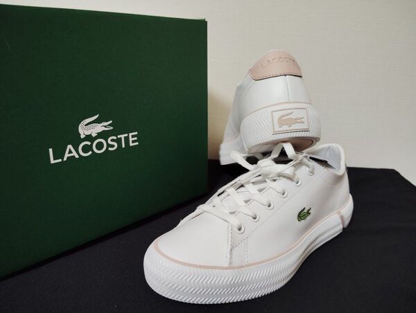 新品23.5cmラコステlacosteレディーススニーカーGRIPSHOT BL 21 1レザーUK4ホワイト白41CFA0020