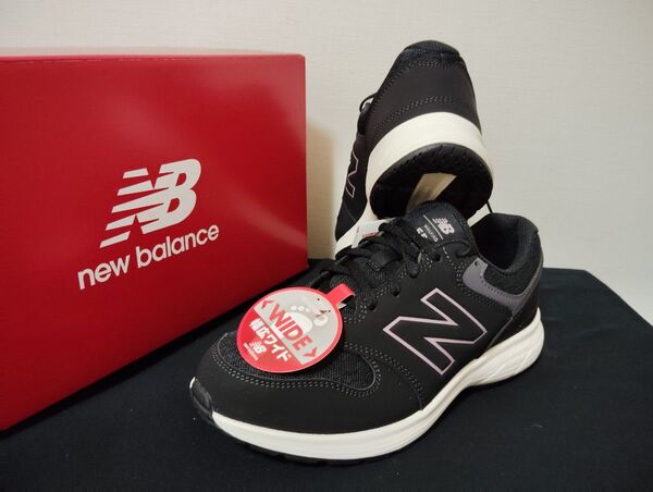 新品24cmニューバランスnewbalanceレディーススニーカーWW550CB4 2E幅広ブラック黒ウォーキングトレーニング