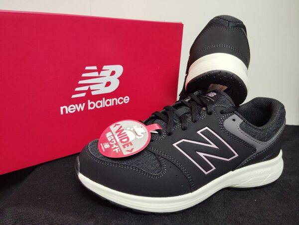 新品24.5cmニューバランスnewbalanceレディーススニーカーWW550CB4 2E幅広ブラック黒ウォーキングトレーニング