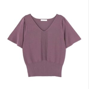 プロポーションボディドレッシング フレアスリーブVネックニット モカブラウン