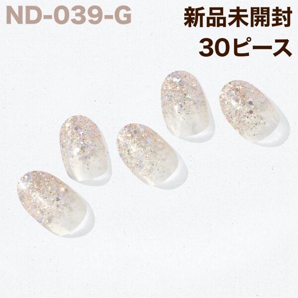 ND-039G ohora ジェルネイルシール ゴールド シルバー ラメ 夏