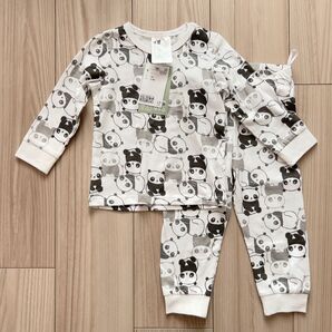 H&M 75 パンダ プリントコットンパジャマ