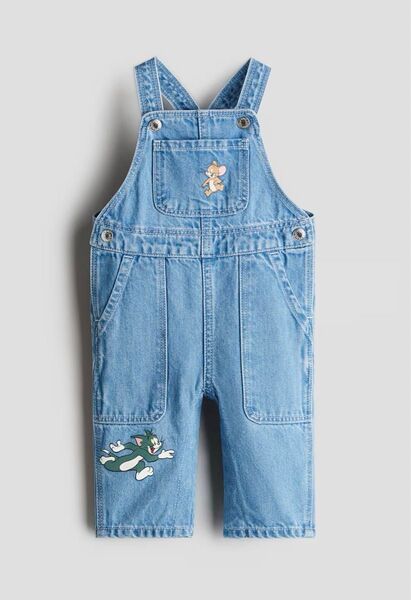 H&M 90㎝ トムとジェリー デニムオーバーオール