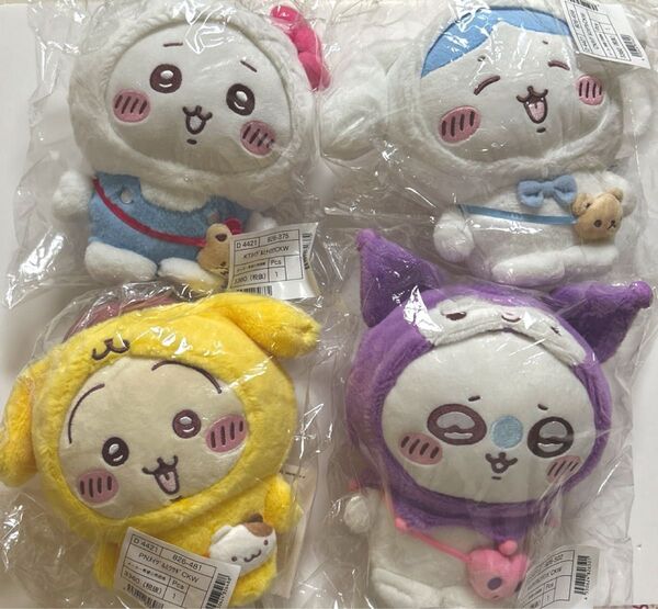 ちいかわ サンリオキャラクターズ ぬいぐるみ ちいかわ ハチワレ うさぎ モモンガ ハローキティ シナモン プリン クロミ