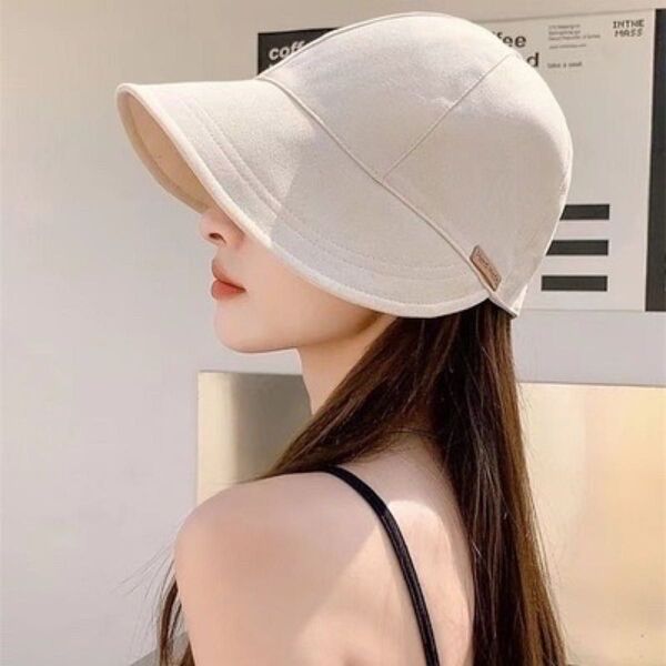 つば広 帽子 ベージュ バケットハット キャップ 日焼け対策 日除け UVカット