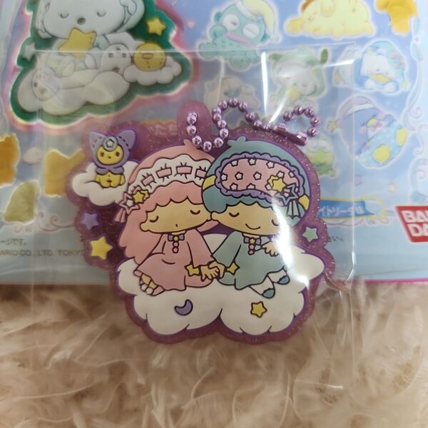 【新品未使用】サンリオキャラクターズ ぷっくりラバマスグミ6 10.リトルツインスターズ