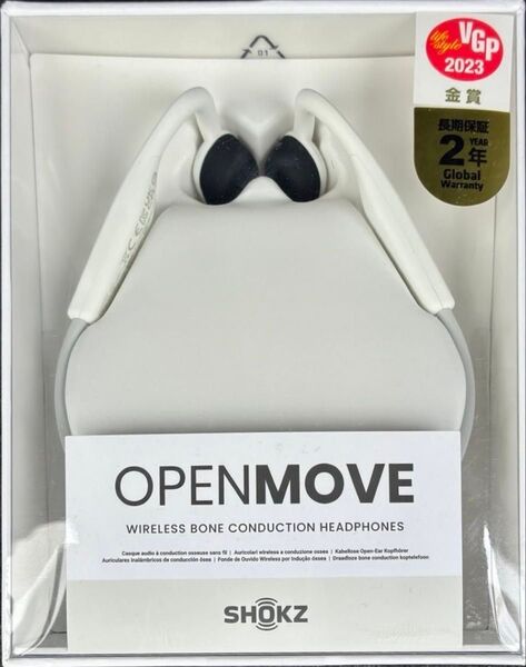 Shokz ショックス OpenMove オープンムーブ AFT-EP-000023 ワイヤレス骨伝導イヤホン アルパインホワイト