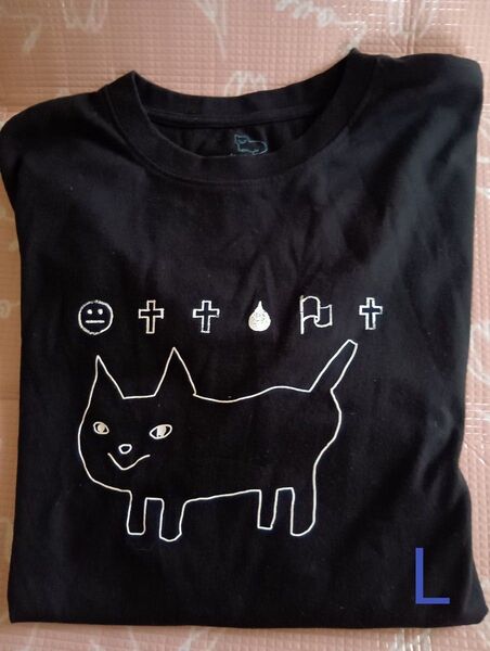 米津玄師 黒猫プリントTシャツ Lサイズ