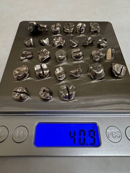 銀歯 撤去冠 金パラ まとめ売り 40.9g