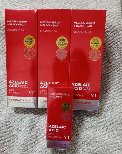 VT AZケア アゼライン酸 クレンジング メイク落とし セラム 美容液 4個セット