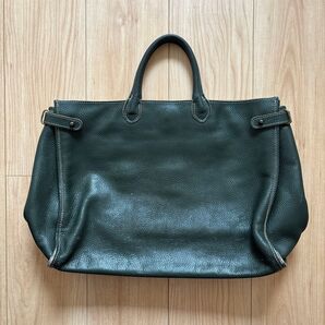 レザートートバッグ 深緑 A4収納可