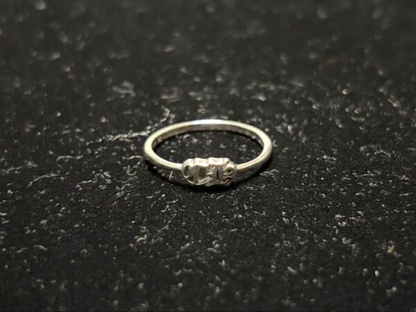 【美品】CHROME HEARTS バブルガムリング CHロゴ 14号 シルバー925