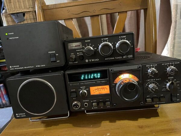 【ジャンク】 TRIO アマチュア無線機 TS-120用スピーカーSP-120 アンテナチューナー AT-120 トリオ