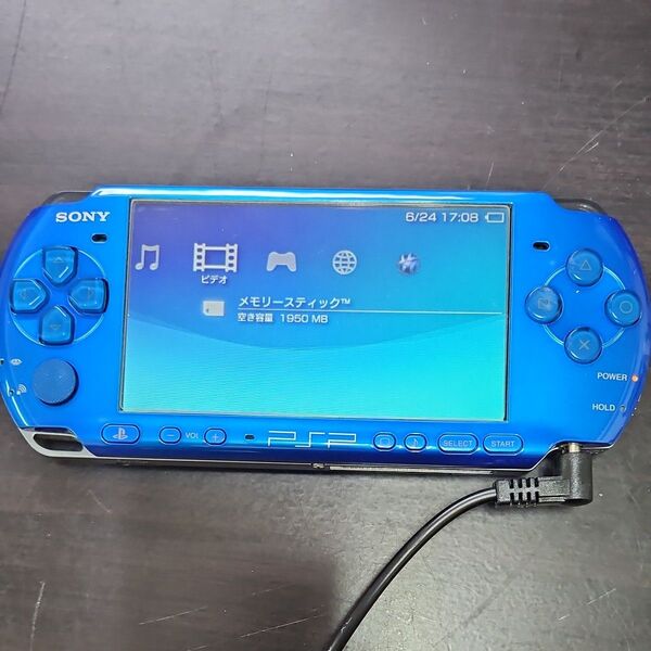 PSP3000 本体 ブルー メモリースティック2GB