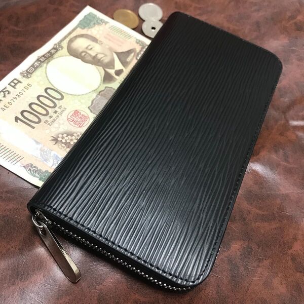 無くなり次第終了 レザー 革 長財布メンズ ラウンドファスナー /小銭入れ 大容量定番タイプ 人気長財布