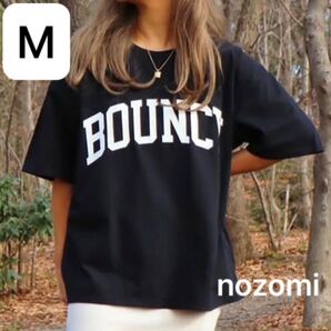 Mサイズ nozomi アーチ カーブ ロゴ Tシャツ プルオーバー ブラック 黒