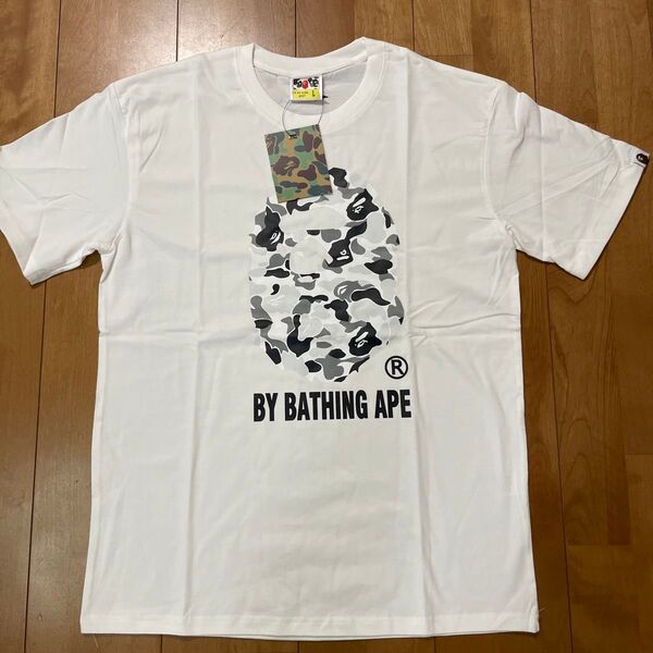 APE 半袖 Tシャツ 白黒 男女兼用 L 早い者勝ち