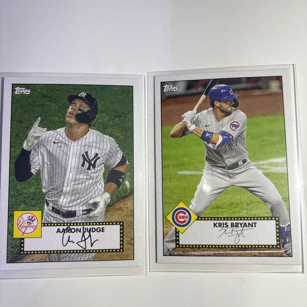 Topps、メジャーリーグ。ジャッジとクリスブライアント