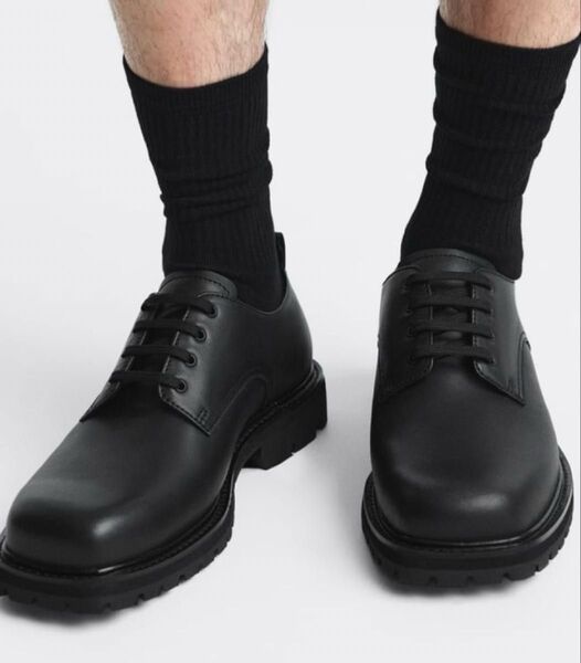 zara ザラ vibram ビブラム オリジンズ レザーシューズ チャンキーソール ビジネス 通勤 リアルレザー 本革