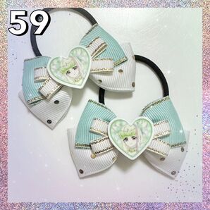 キミとアイドルプリキュア キュアズキューン ハンドメイド キッズ ヘアゴム 2個セット