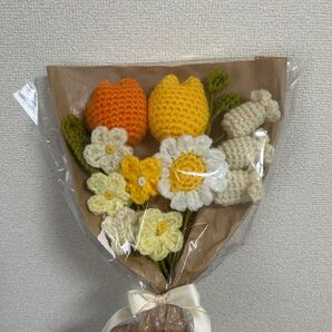 【特別価格!】編み物 枯れない花束 毛糸のお花 ウールフラワー