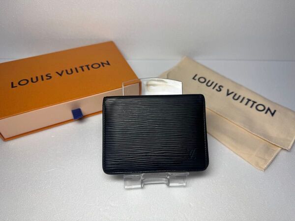 【良品】ルイヴィトン エピ ノワール 黒 パスケース 財布 長財布 カードケース LOUIS VUITTON
