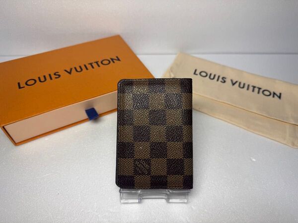 【良品】ルイヴィトン ダミエ パスケース カードケース 財布 長財布 小銭入れ LOUIS VUITTON